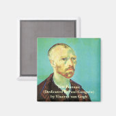 ゴッホの自画像（ポール・ゴーガンに捧ぐ） マグネット (正面/裏面)