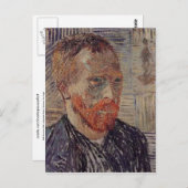 ゴッホの自画像（日本風の版画）、ファインアート ポストカード (正面/裏面)