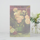 ゴッホの芍薬とバラの鉢 便箋 (スタンド正面)