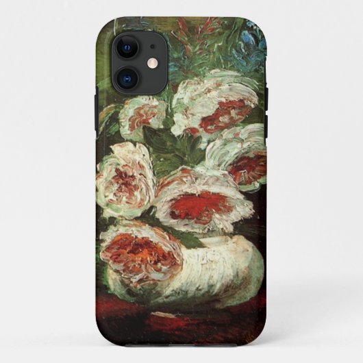 ゴッホの芍薬の花のついた花瓶 Case-Mate iPhoneケース (裏面)
