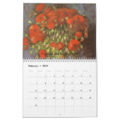 ゴッホの花々 ポスト印象派アート カレンダー (2月 2027)