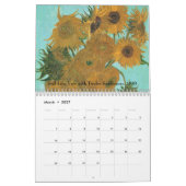 ゴッホの花々 ポスト印象派アート カレンダー (3月 2027)