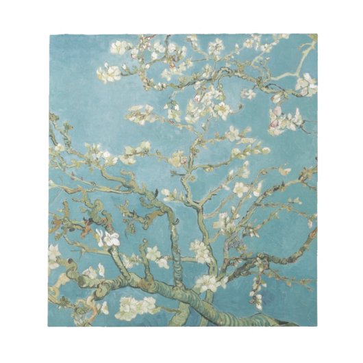 ゴッホの花と枝、梅の花、自然 ノートパッド (正面)