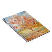 ゴッホの花のノートのピンクのモモ木 ノートブック (右側)