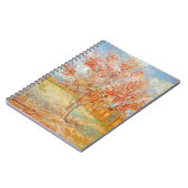 ゴッホの花のノートのピンクのモモ木 ノートブック (左側)