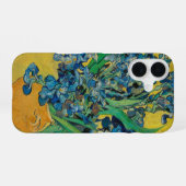 ゴッホの花瓶とアイリス 古典的印象派 iPhone 16ケース (裏面横)