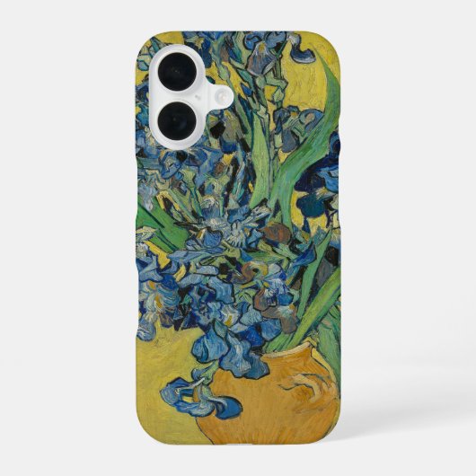 ゴッホの花瓶とアイリス 古典的印象派 iPhone 16ケース (裏面)