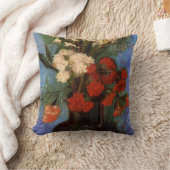 ゴッホの花瓶とカーネーション クッション (ブランケット)