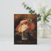 ゴッホの花瓶とカーネーション ポストカード (スタンド正面)