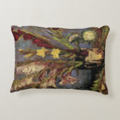 ゴッホの花瓶とグラジオラス アクセントクッション (裏面)