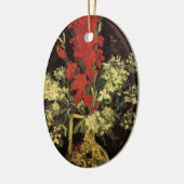 ゴッホの花瓶とグラジオラス、コニカル　, ビンセント・ファン・ゴッホ セラミックオーナメント (左)