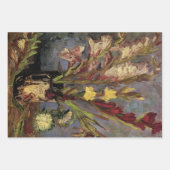 ゴッホの花瓶とグラジオラス ラッピングペーパーシート (正面3)