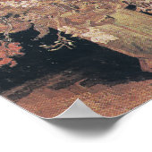 ゴッホの花瓶に生けたグラジオラスとカーネーション ポスター (角)