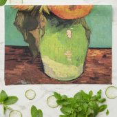 ゴッホの花瓶のひまわり３つ キッチンタオル (折り畳み)