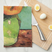 ゴッホの花瓶のひまわり３つ キッチンタオル (四つ折り)