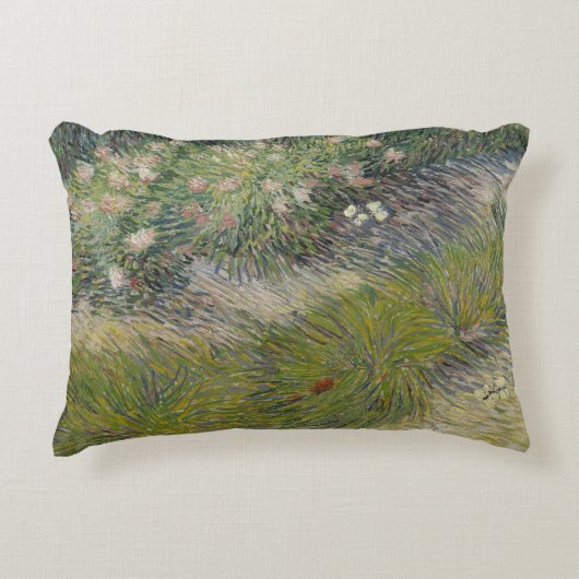 ゴッホの草と蝶 アクセントクッション (正面)