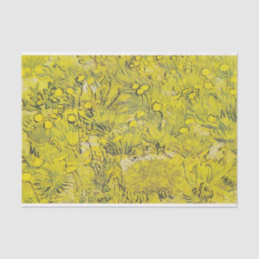ゴッホの草原 - 鮮やかな黄色い野花 薄葉紙 (正面)