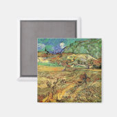 ゴッホの農民がいる囲まれた麦畑 マグネット (正面/裏面)