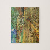 ゴッホの農民を描いた囲まれた麦畑 ジグソーパズル (縦)