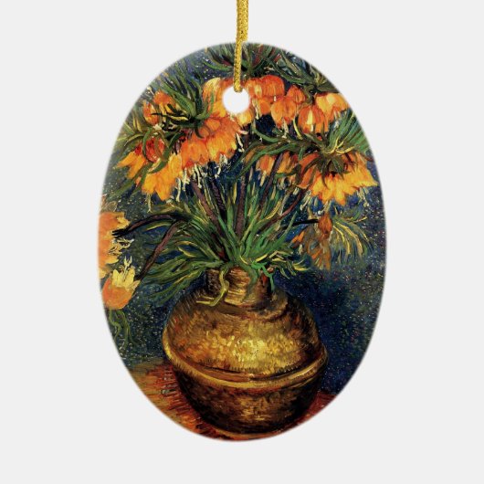 ゴッホの銅の花瓶のフリテラリー セラミックオーナメント (正面)