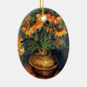 ゴッホの銅の花瓶のフリテラリー セラミックオーナメント (裏面)