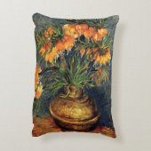ゴッホの銅の花瓶のユリ アクセントクッション (裏面(縦))
