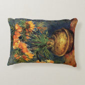 ゴッホの銅の花瓶のユリ アクセントクッション (裏面)