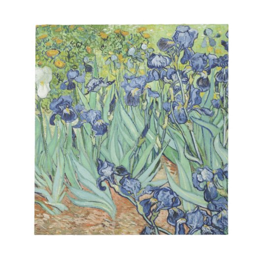 ゴッホの静物画: アイリスが付いているつぼ ノートパッド (正面)