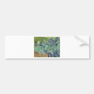 ゴッホの静物画: アイリスが付いているつぼ バンパーステッカー