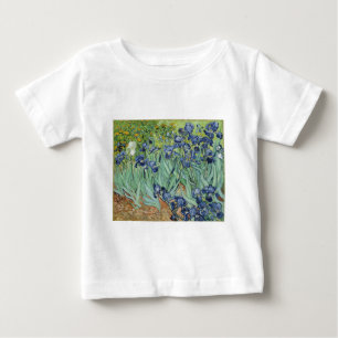 ゴッホの静物画: アイリスが付いているつぼ ベビーTシャツ