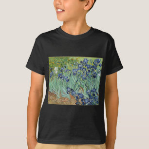 ゴッホの静物画: アイリスが付いているつぼ Tシャツ