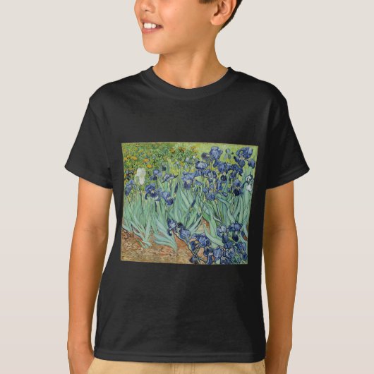 ゴッホの静物画: アイリスが付いているつぼ Tシャツ (正面)