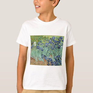 ゴッホの静物画: アイリスが付いているつぼ Tシャツ