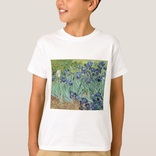 ゴッホの静物画: アイリスが付いているつぼ Tシャツ (正面)