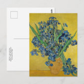 ゴッホの静物画:アイリスと花瓶 ポストカード (正面/裏面)