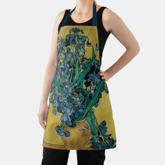 ゴッホの静物画：アヤメの花の入った花瓶 エプロン (インサイチュ)
