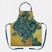 ゴッホの静物画：アヤメの花の入った花瓶 エプロン (正面)
