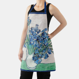 ゴッホの静物画:アヤメの花束 エプロン