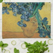 ゴッホの静物画:アヤメの花束 キッチンタオル (折り畳み)