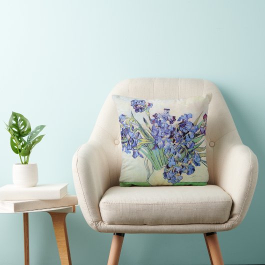 ゴッホの静物画:アヤメの花束 クッション (椅子)