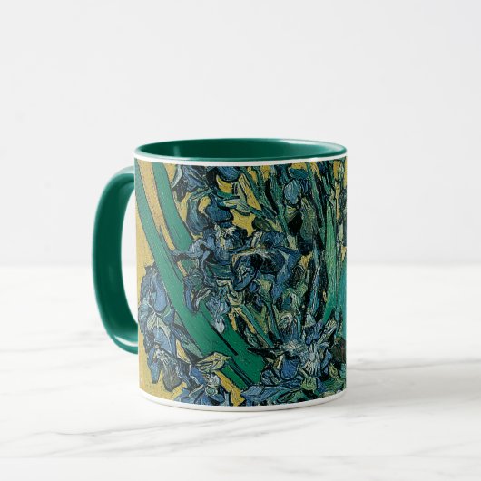 ゴッホの静物画：アヤメの花束 マグカップ (正面左)