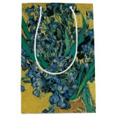 ゴッホの静物画:アヤメの花束 ミディアムペーパーバッグ (正面)