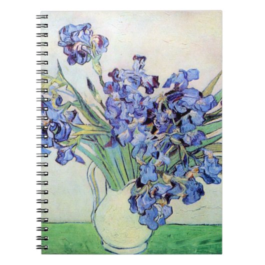 ゴッホの静物画:アヤメの花瓶 ノートブック (正面)
