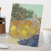 ゴッホの静物画 オレンジ レモン 青い手袋 台座サイン (インサイチュ)