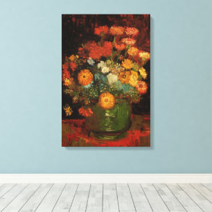 ゴッホの静物画「ヒンズの花のある花瓶」 キャンバスプリント