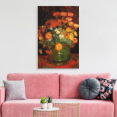 ゴッホの静物画「ヒンズの花のある花瓶」 キャンバスプリント (インサイチュ (リビング))