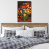 ゴッホの静物画「ヒンズの花のある花瓶」 キャンバスプリント (インサイチュ (寝室))