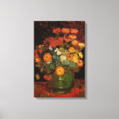 ゴッホの静物画「ヒンズの花のある花瓶」 キャンバスプリント (正面)