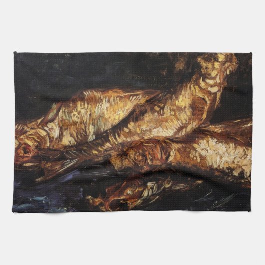 ゴッホの静物画「干しハゼ」 キッチンタオル (横)