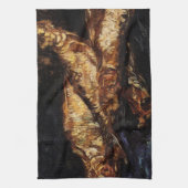 ゴッホの静物画「干しハゼ」 キッチンタオル (縦)